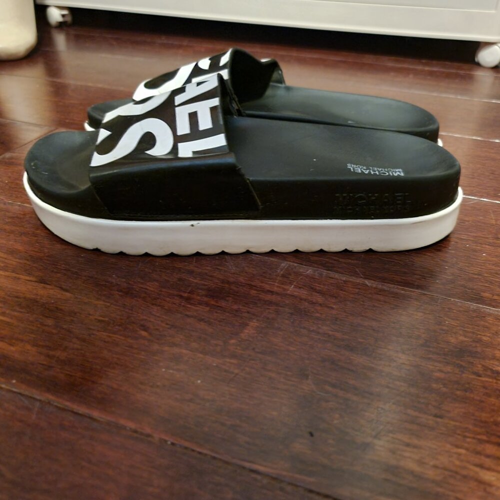 Michael Kors Black Slide Sandals - Picture 3 of 14